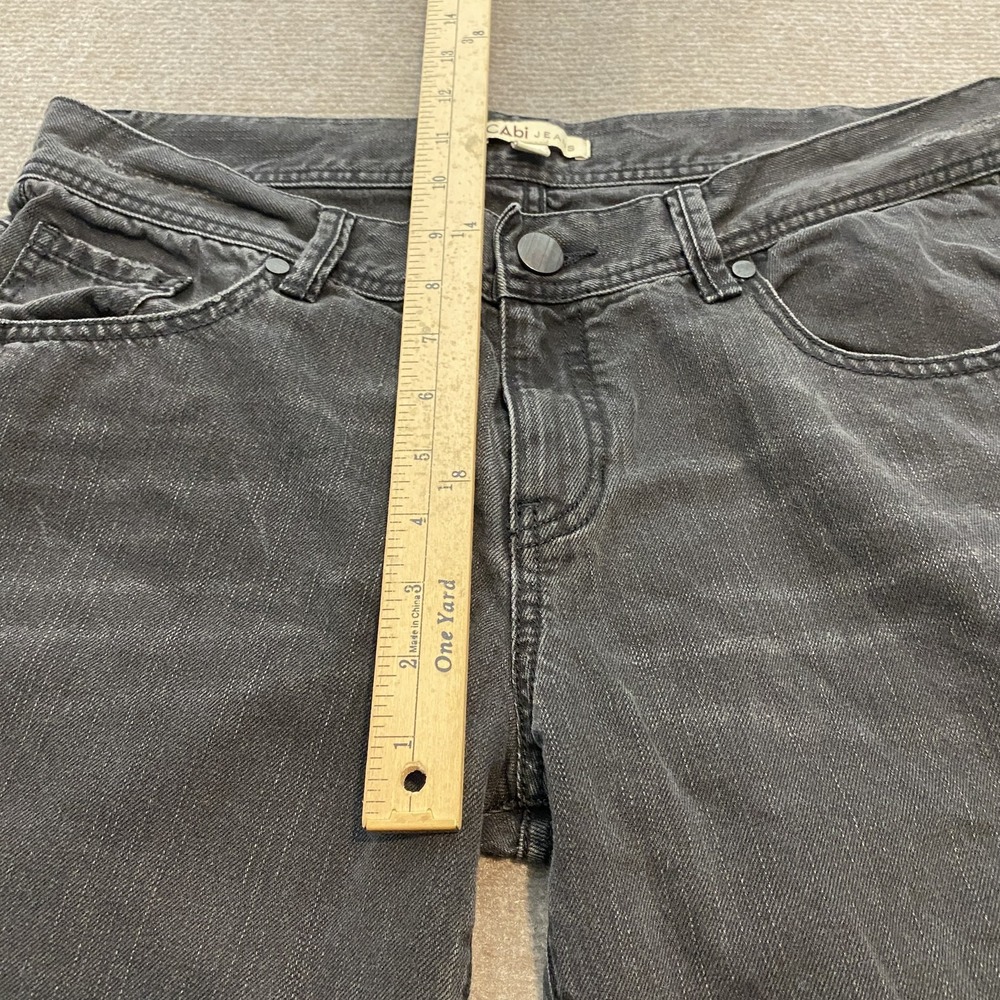 CAbi Jeans Womens 10 Black Straight Leg Pants Style 188 Denim Casual Classic - Picture 10 of 12
